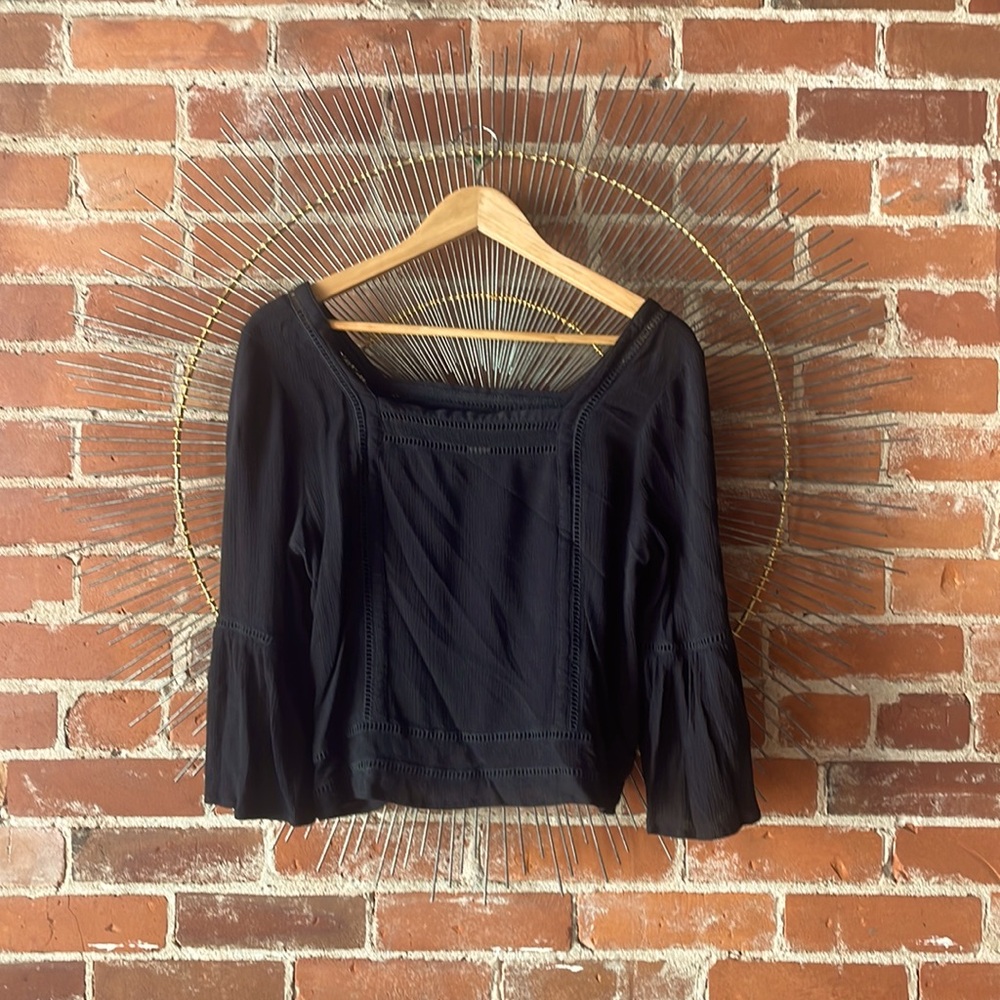 Black linen shirt